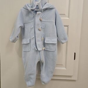 The Children's Place Light Blue Fleece Snowsuit 12M
